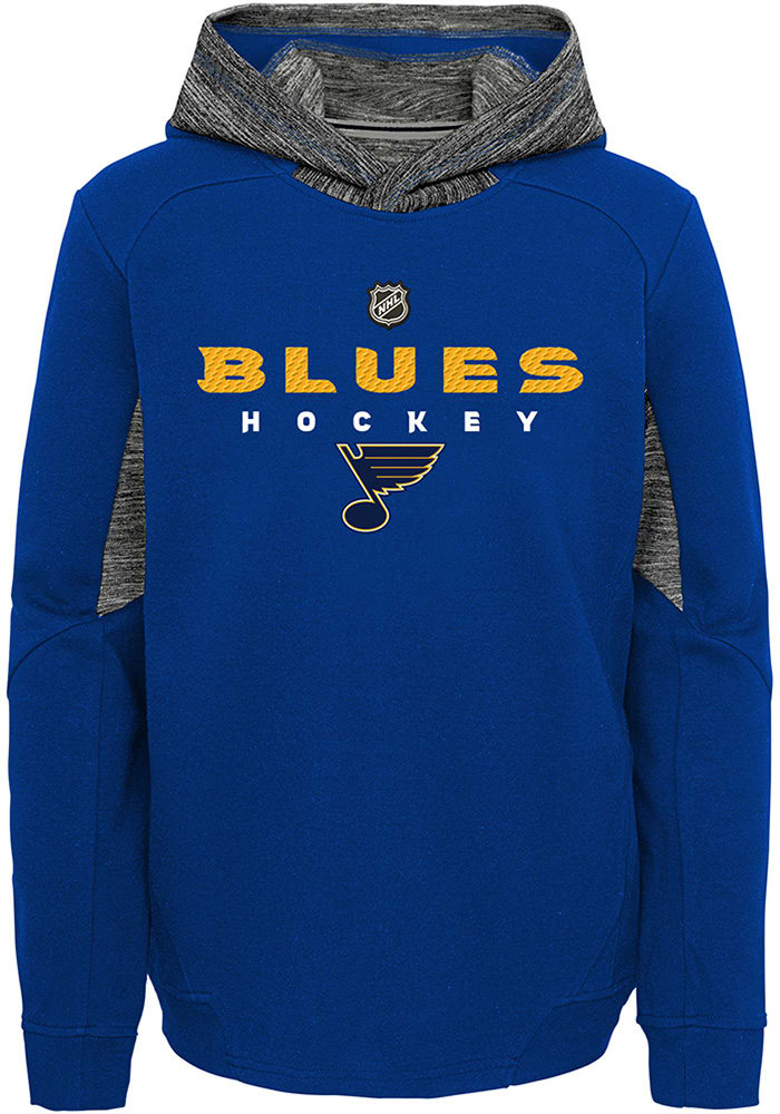 St Louis Blues Boys Blue Hyper Physical Long Sleeve Hooded Sweatshirt