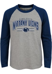 Penn State Nittany Lions Youth Grey Audible Long Sleeve Fashion T-Shirt