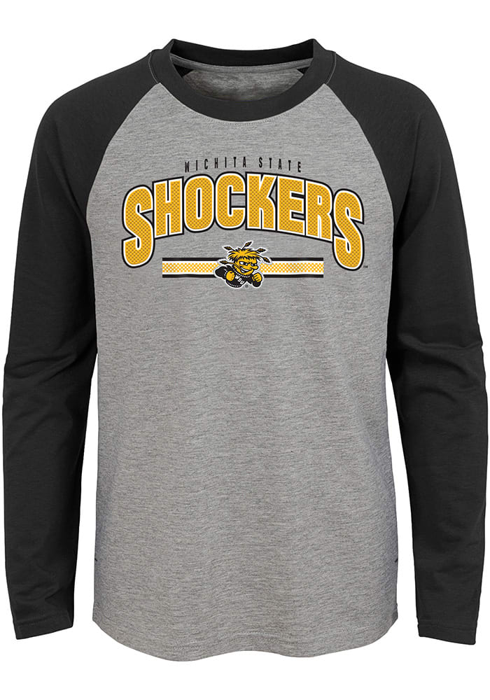 Wichita State Shockers Youth Grey Audible Long Sleeve Fashion T-Shirt