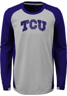 TCU Horned Frogs Youth Grey Mainframe Long Sleeve T-Shirt
