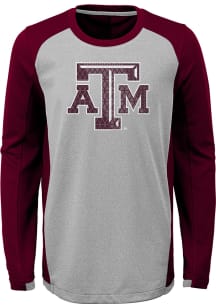 Texas A&amp;M Aggies Youth Grey Mainframe Long Sleeve T-Shirt
