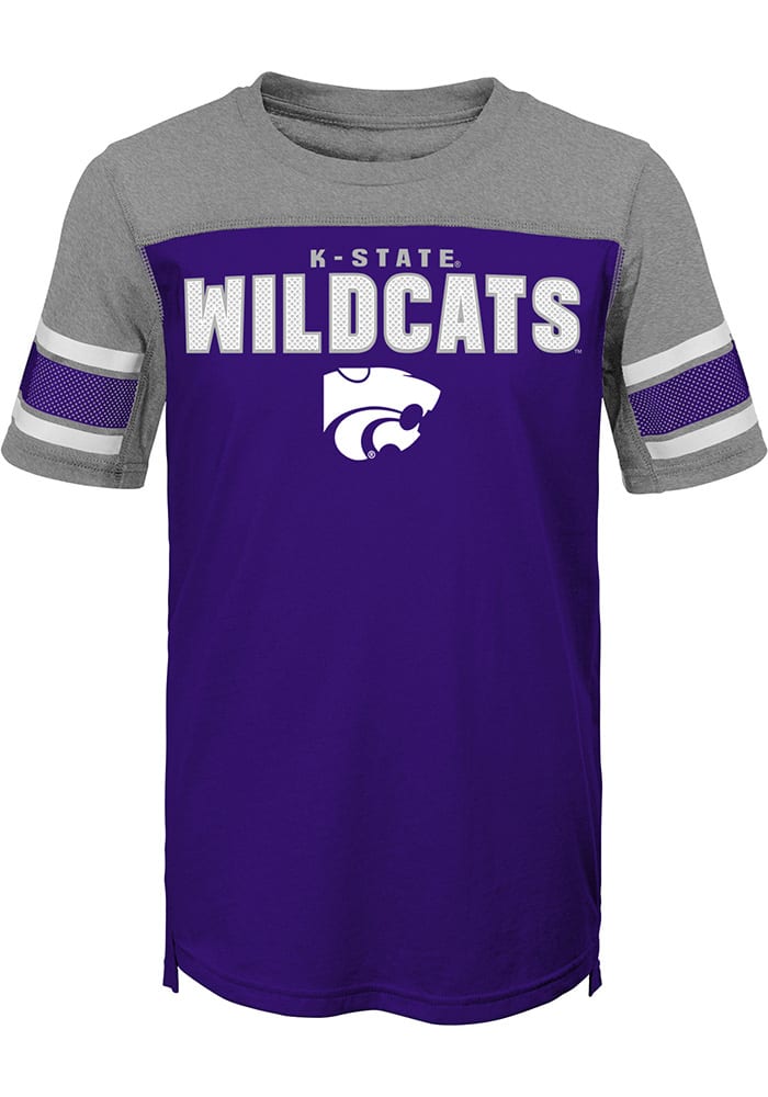 K-State Wildcats Youth Purple 50 Yard Dash Short Sleeve Fashion T-Shirt