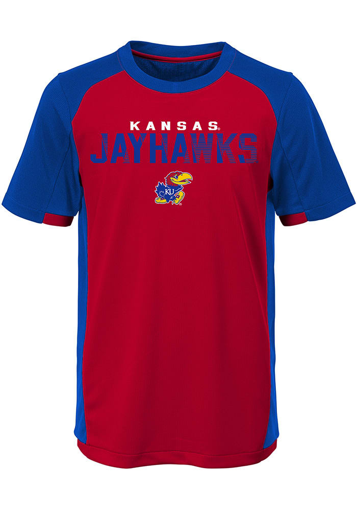 Kansas Jayhawks Youth Blue Circuit Breaker Short Sleeve T-Shirt