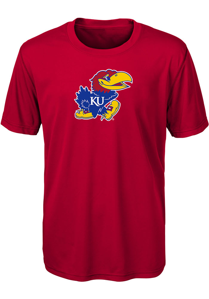 Kansas Jayhawks Youth Red Ex Machina Short Sleeve T-Shirt