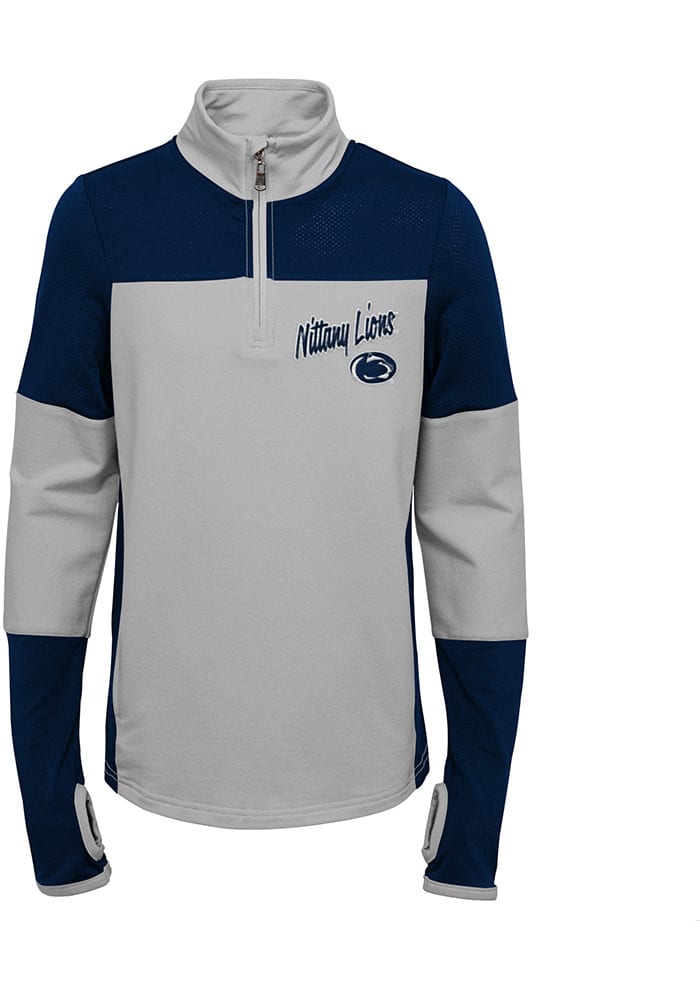 Penn State Nittany Lions Girls Navy Blue Frequency LS Tops 1/4 Zip