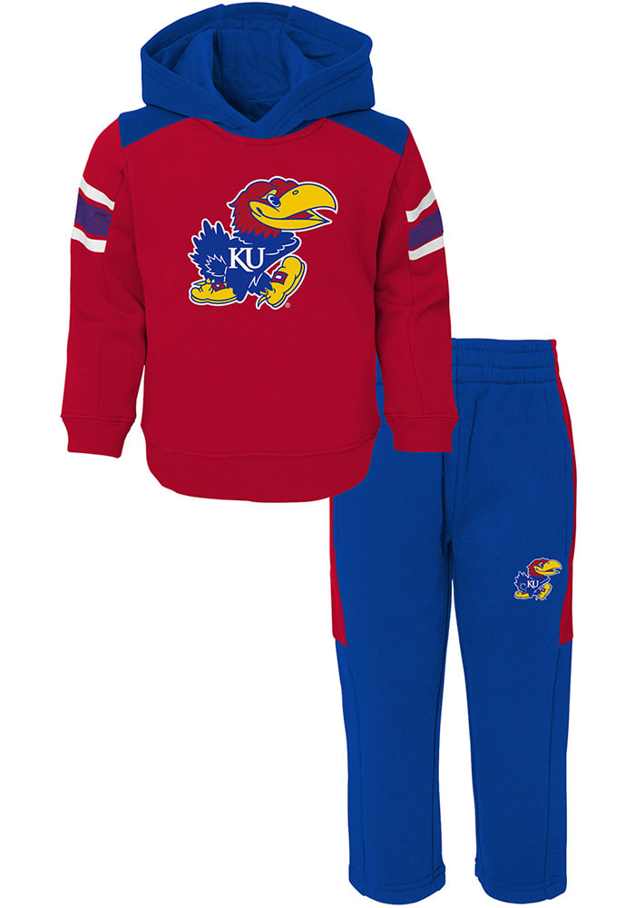 Kansas Jayhawks Infant Blue Touch Down Set Top and Bottom
