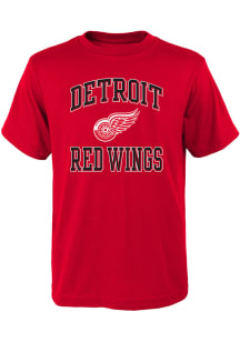 Detroit Red Wings Youth Red Ovation Short Sleeve T-Shirt