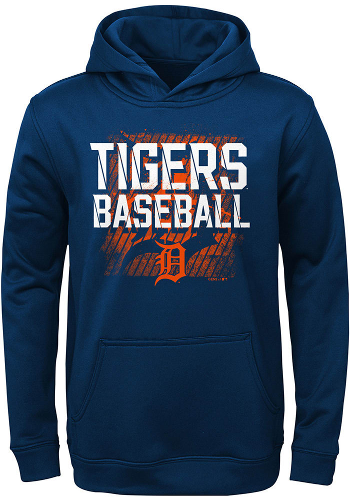 Detroit Tigers Youth Navy Blue Attitude Long Sleeve Hoodie