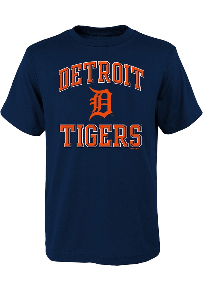 Detroit Tigers Youth Distressed Logo T-Shirt - Orange