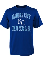 Kansas City Royals Youth Blue Ovation Short Sleeve T-Shirt