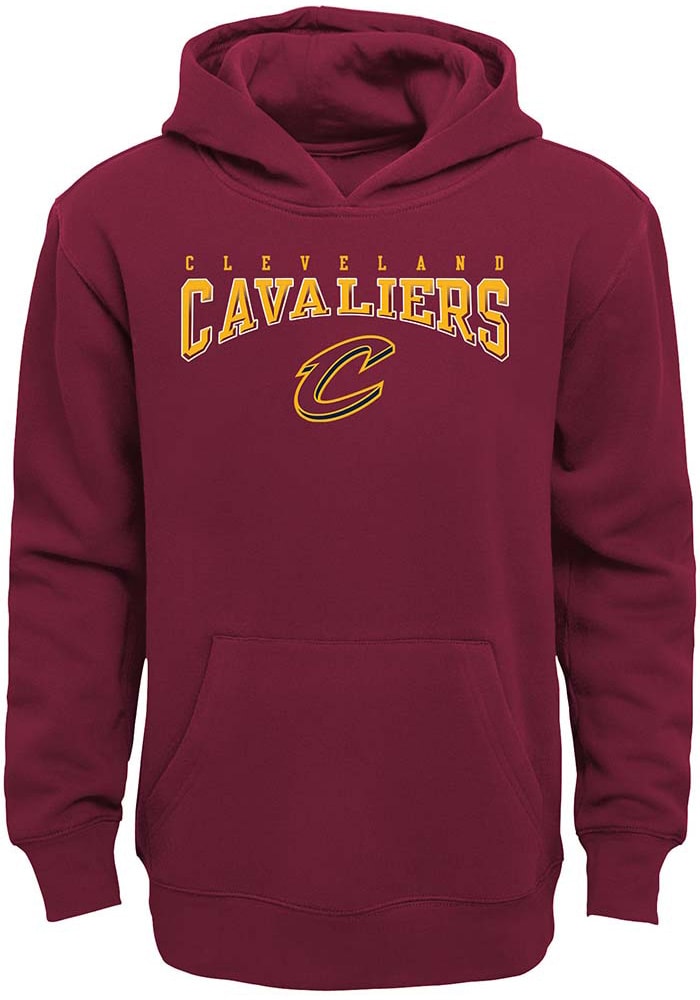 Cleveland Cavaliers Youth Red Fadeout Long Sleeve Hoodie