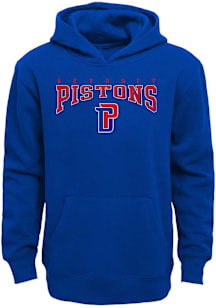 Detroit Pistons Youth Blue Fadeout Long Sleeve Hoodie