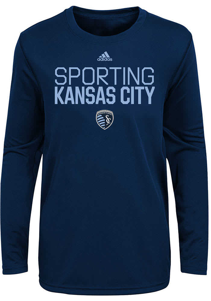 Sporting Kansas City Boys Navy Blue Locker Stacked Long Sleeve T-Shirt