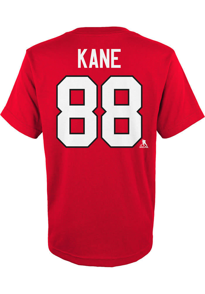 Patrick Kane Chicago Blackhawks Youth Red Name and Number Player Tee