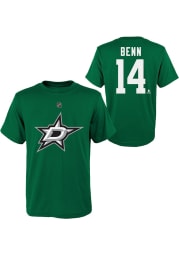 Jamie Benn Dallas Stars Youth Green Name and Number Player Tee