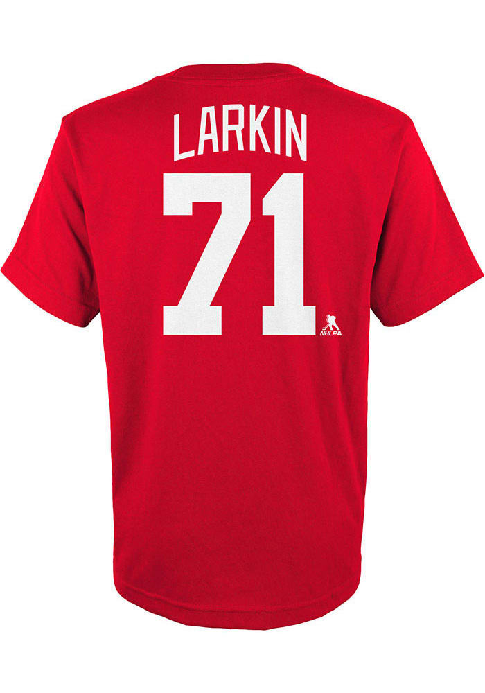 Dylan Larkin Detroit Red Wings Youth Red Name and Number Player Tee