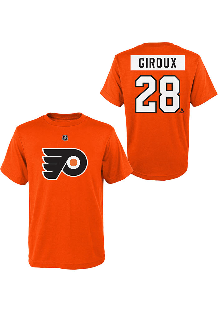 Claude Giroux Philadelphia Flyers Youth Orange Name and Number Player Tee