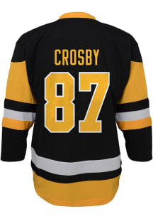 Sidney Crosby  Pittsburgh Penguins Boys Black 4-7 Replica Hockey Jersey