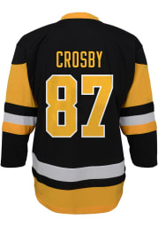 Sidney Crosby Pittsburgh Penguins Boys Black 4-7 Replica Hockey Jersey