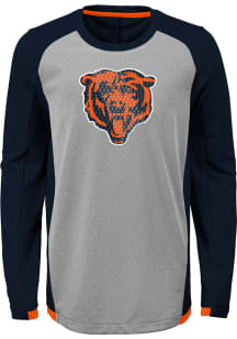 Chicago Bears Youth Navy Blue Mainframe Long Sleeve T-Shirt