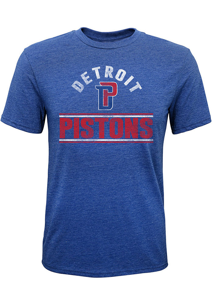 Detroit Pistons Youth Double Bar Short Sleeve Fashion T-Shirt - Blue