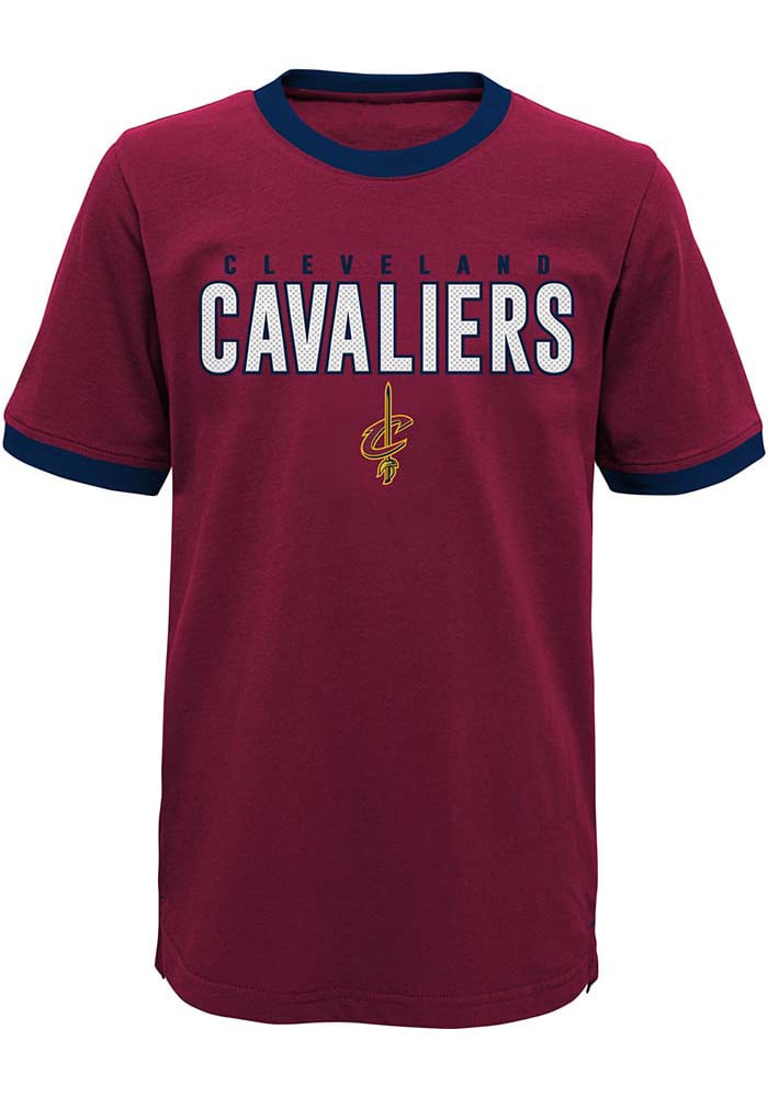 Cleveland Cavaliers Youth Red Key Short Sleeve Fashion T-Shirt