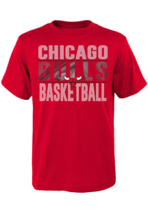 Chicago Bulls Youth Red Trilateral Short Sleeve T-Shirt