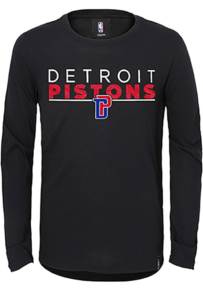 Detroit Pistons Boys Black Tactical Long Sleeve T-Shirt