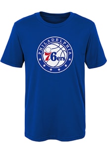 Philadelphia 76ers Boys Blue Primary Logo Short Sleeve T-Shirt