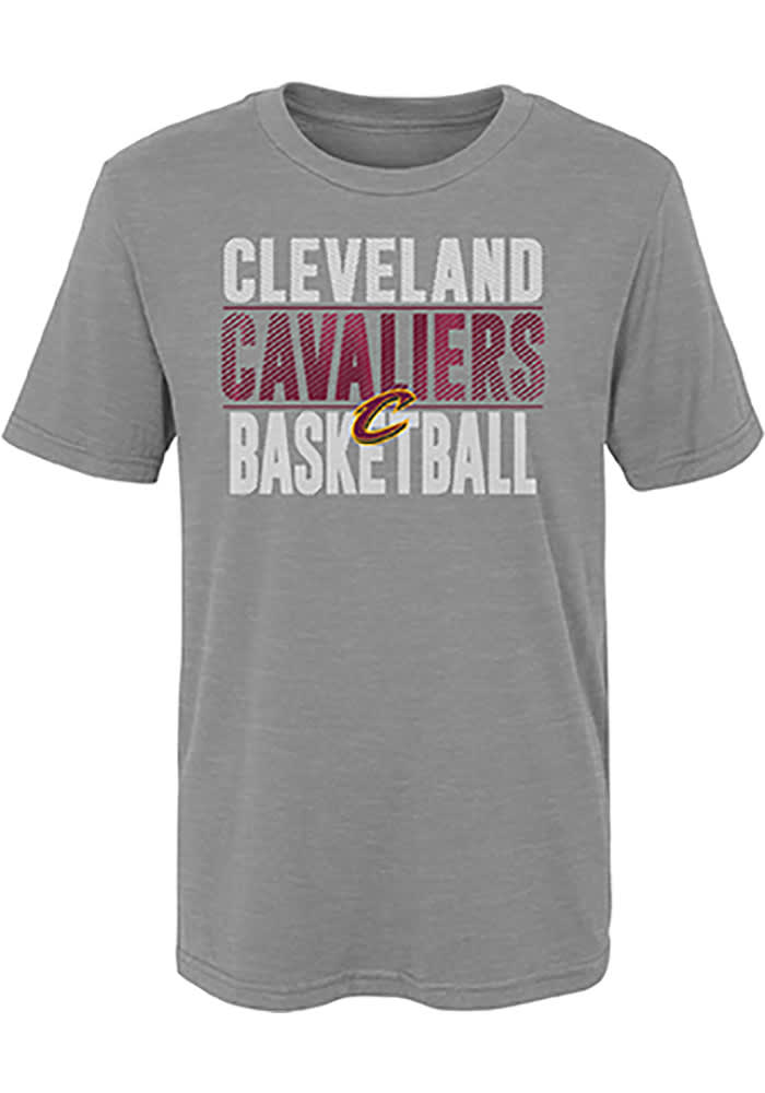 Cleveland Cavaliers Boys Grey Trilateral Short Sleeve T-Shirt