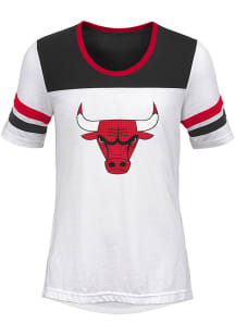 Chicago Bulls Girls White Point Guard Short Sleeve Fashion T-Shirt