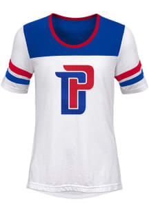 Detroit Pistons Girls White Point Guard Short Sleeve Fashion T-Shirt