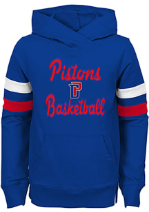 Detroit Pistons Girls Blue Claim to Fame Long Sleeve Hooded Sweatshirt