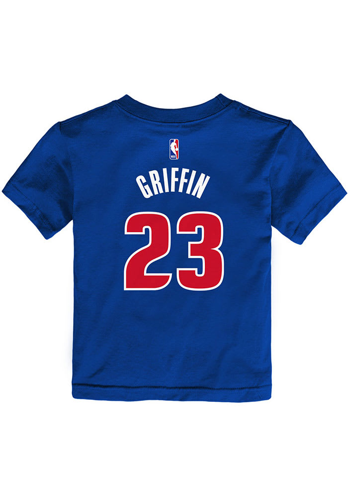 Blake Griffin Detroit Pistons Toddler Blue Name and Number Short Sleeve Player T Shirt