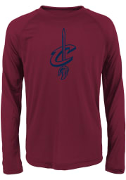 Cleveland Cavaliers Youth Red Defensive Long Sleeve T-Shirt