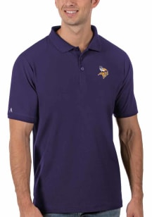 Antigua Minnesota Vikings Mens Purple Legacy Pique Short Sleeve Polo