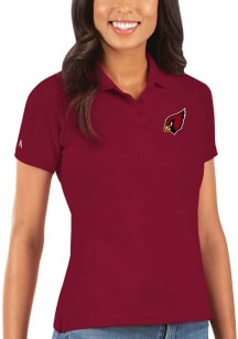 Antigua Arizona Cardinals Womens Red Legacy Pique Short Sleeve Polo Shirt