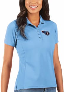 Antigua Tennessee Titans Womens Blue Legacy Pique Short Sleeve Polo Shirt