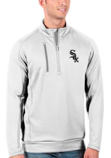 Antigua Chicago White Sox Mens White Generation Long Sleeve 1/4 Zip Pullover