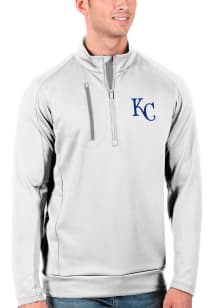 Antigua Kansas City Royals Mens White Generation Long Sleeve 1/4 Zip Pullover