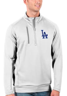 Antigua Los Angeles Dodgers Mens White Generation Long Sleeve 1/4 Zip Pullover