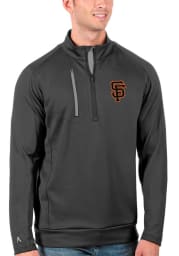 Antigua San Francisco Giants Mens Grey Generation Long Sleeve 1/4 Zip Pullover