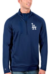 Antigua Los Angeles Dodgers Mens Blue Generation Long Sleeve 1/4 Zip Pullover