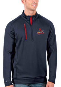 Antigua St Louis Cardinals Mens Navy Blue Generation Long Sleeve 1/4 Zip Pullover