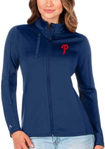 Antigua Philadelphia Phillies Womens Blue Generation Light Weight Jacket