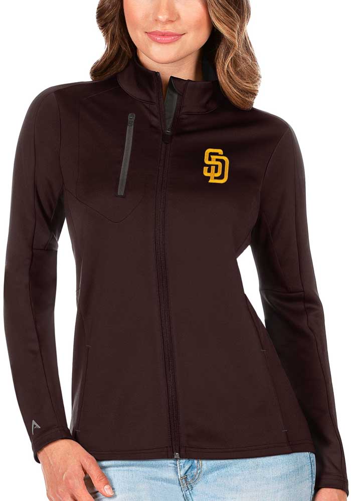 Antigua San Diego Padres Womens Brown Generation Light Weight Jacket