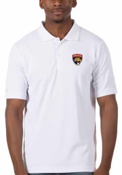 Antigua Florida Panthers Mens White Legacy Pique Short Sleeve Polo