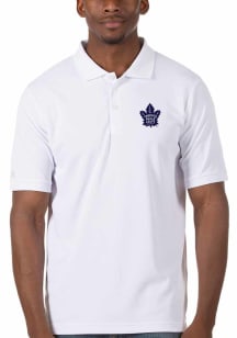 Antigua Toronto Maple Leafs Mens White Legacy Pique Short Sleeve Polo