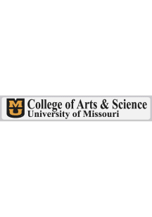 Missouri Tigers 2x11 Arts and Science Auto Decal - White