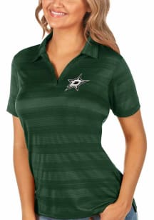 Antigua Dallas Stars Womens Green Compass Short Sleeve Polo Shirt